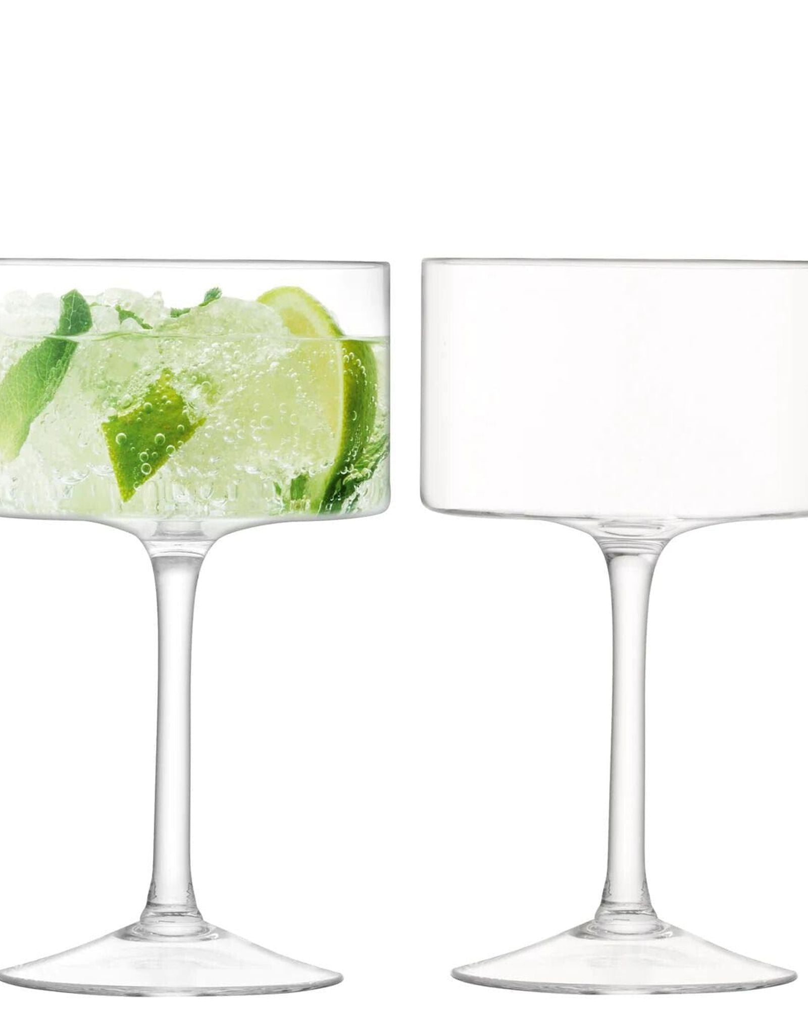 كأس شمبانيا/كوكتيل شفاف من إل إس إيه أوتيس × 2