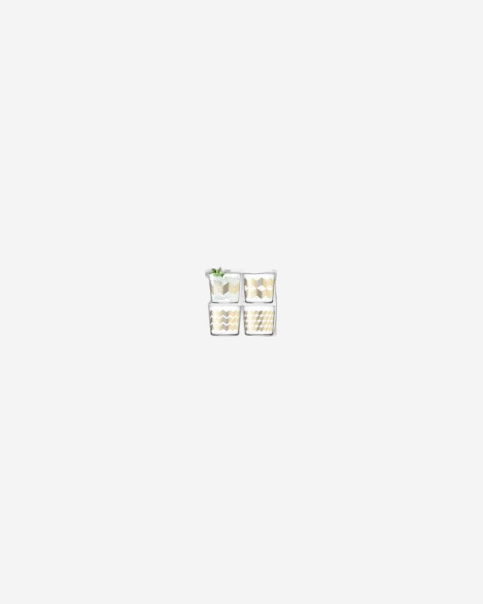كوب شيفرون من إل إس إيه ذهبي متنوع × 4