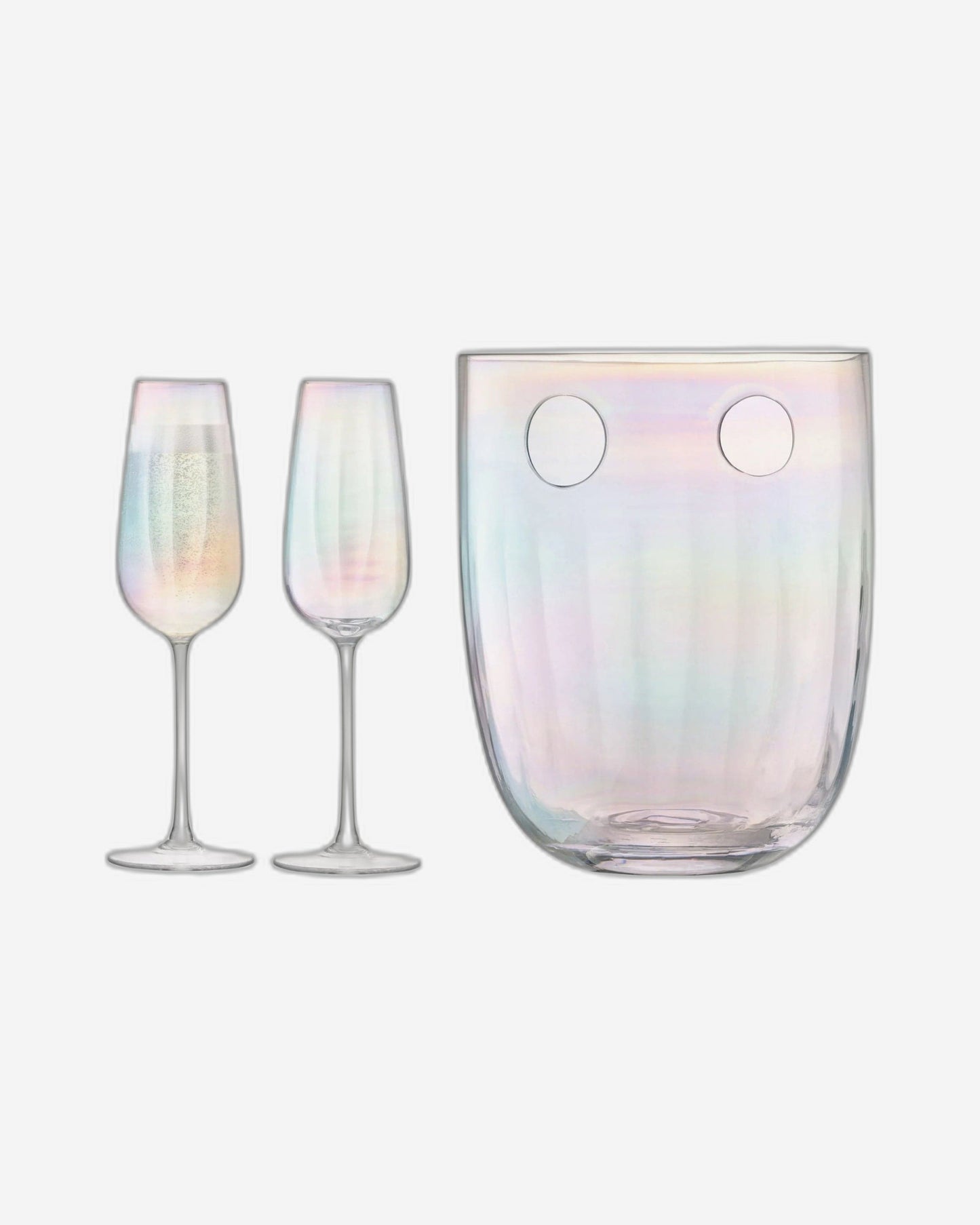 طقم لؤلؤة الشمبانيا من عرق اللؤلؤ 250 مل/ارتفاع 24.5 سم