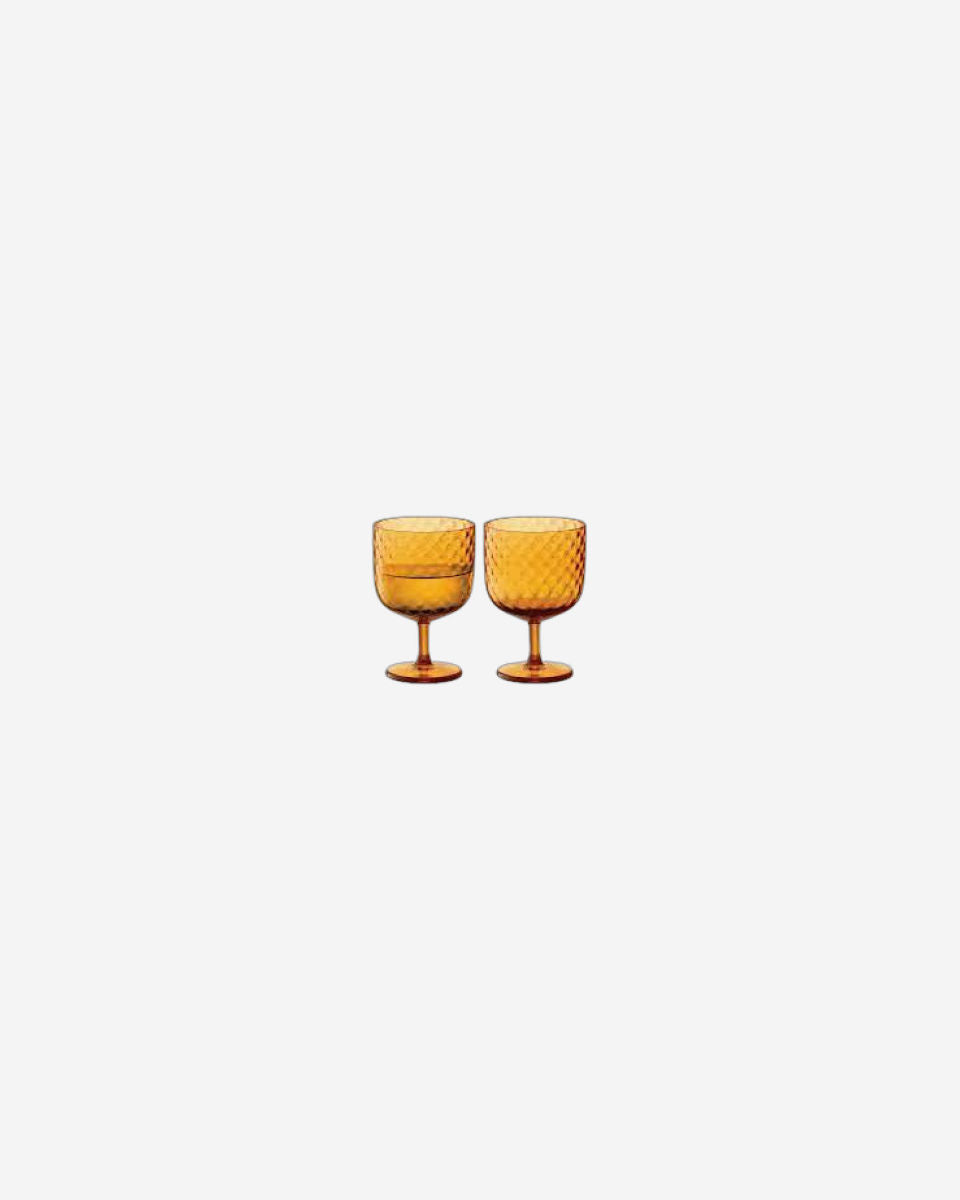 كأس نبيذ Lsa Dapple Sun Amber X 2