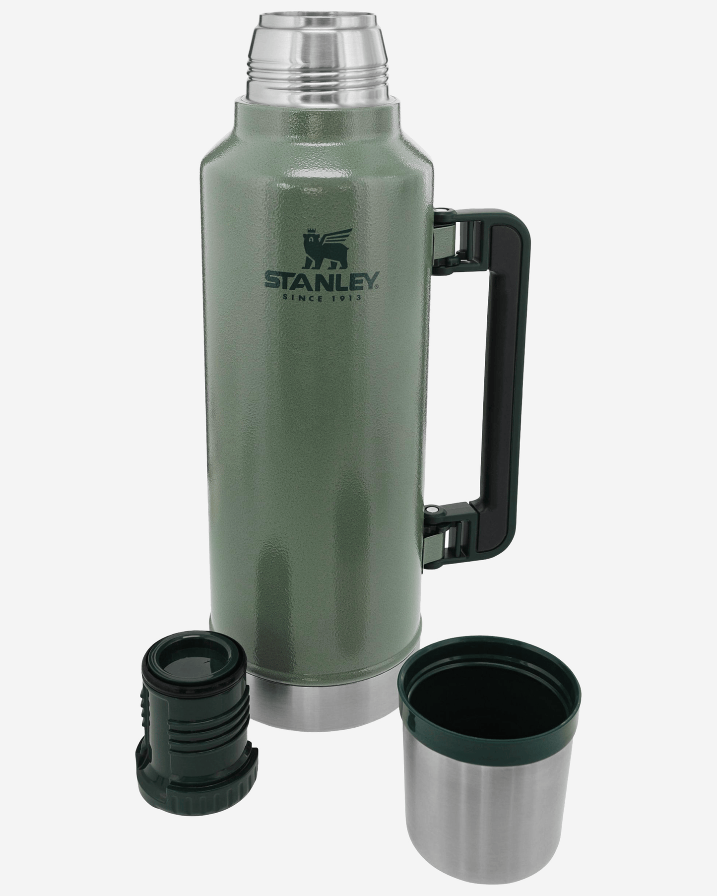 Stanley Classic Vacuum Bottle سعة 1.9 لتر أخضر مطروق