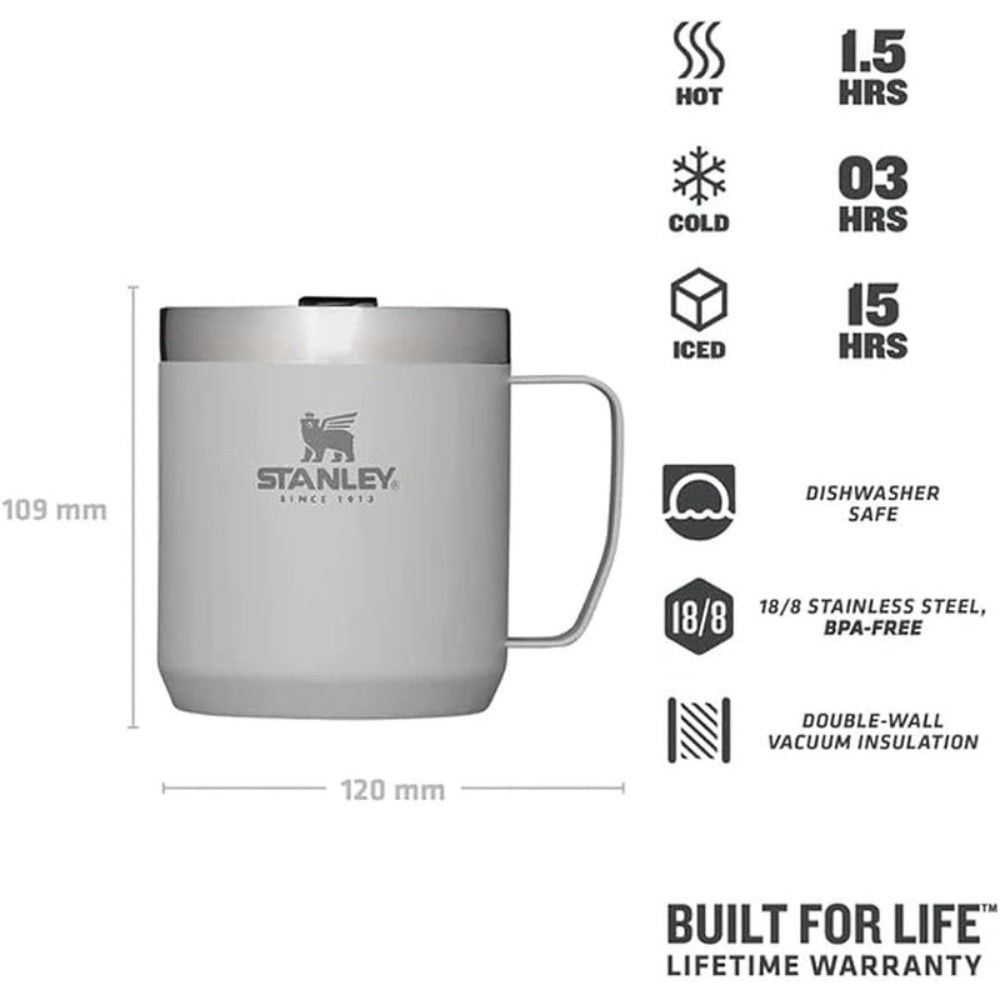 كوب ستانلي CLA سعة 355 مل / 12 أونصة من رماد التخييم