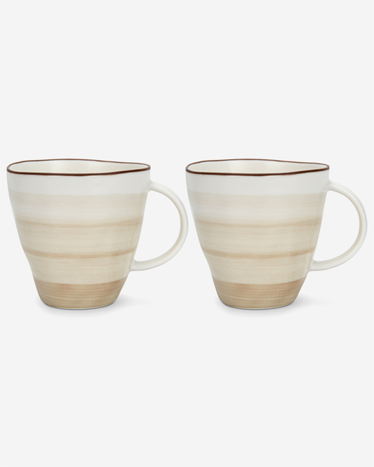Fissman Porcelain Mugs Glide 375ml 2 Piece