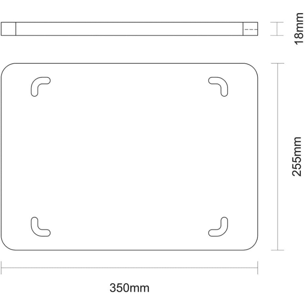 شواية ترامونتينا برازيل مستطيلة من خشب الساج مقاس 35×25 سم مع لمسة نهائية مصقولة ولوح من الحديد الزهر