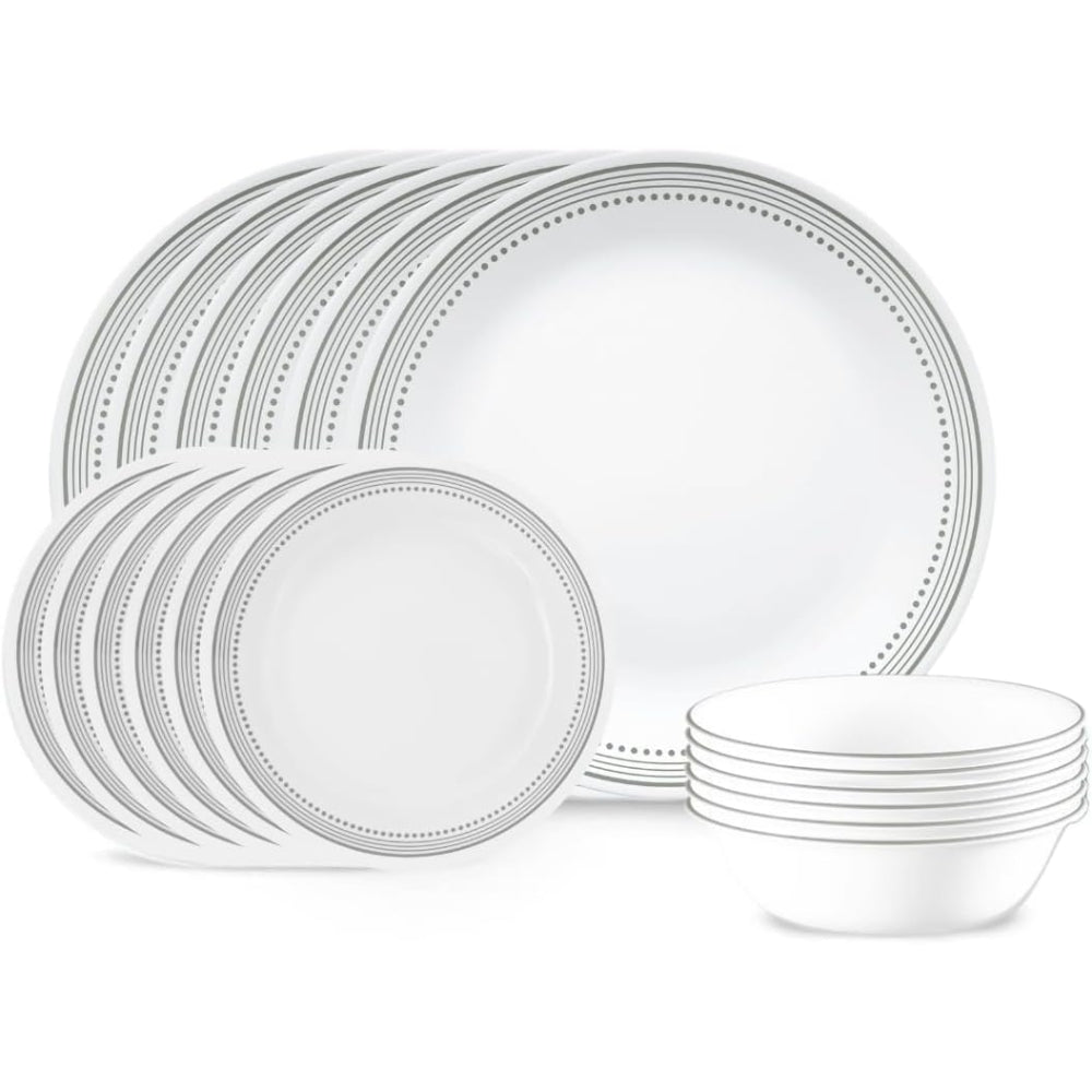 Corelle 18 PCS DINNER SET MYSTIC GREY