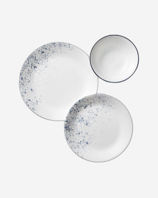 طقم عشاء كوريل 18 قطعة بنقشة نيلي مرقط