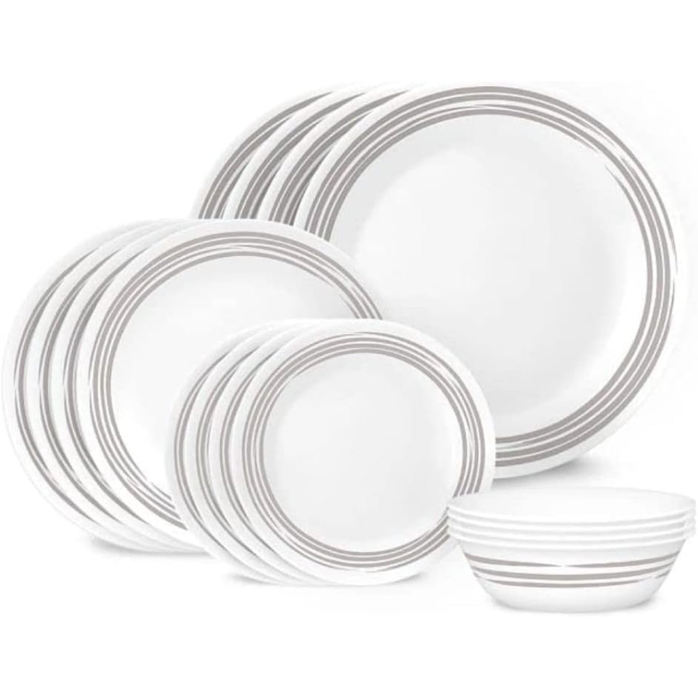 Corelle 16 PCS DINNER SET BRUSHED SILVER