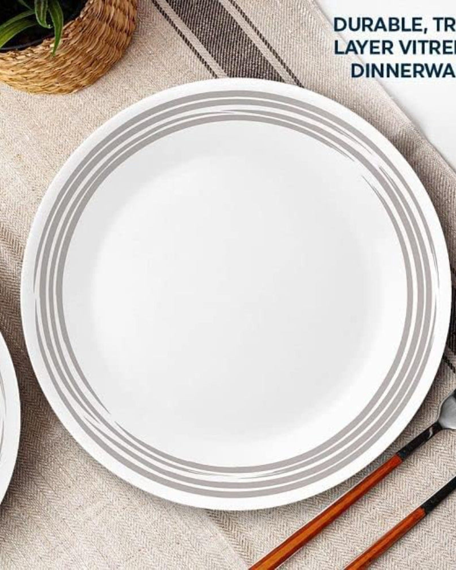 طقم عشاء كوريل 16 قطعة فضي مصقول