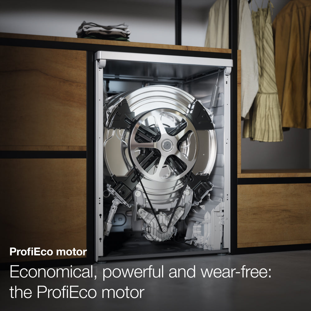 غسالة ومجفف ملابس ميلي ذو التحميل الأمامي 8 كجم/5 كجم