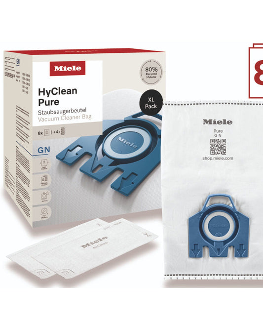 أكياس مكنسة كهربائية أصلية من ميلي، طراز HyClean Pure، رقم 12497870 GN XL