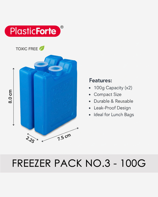 Plastic Forte Freezer Ice Pack Set 2 × 100 g Blue