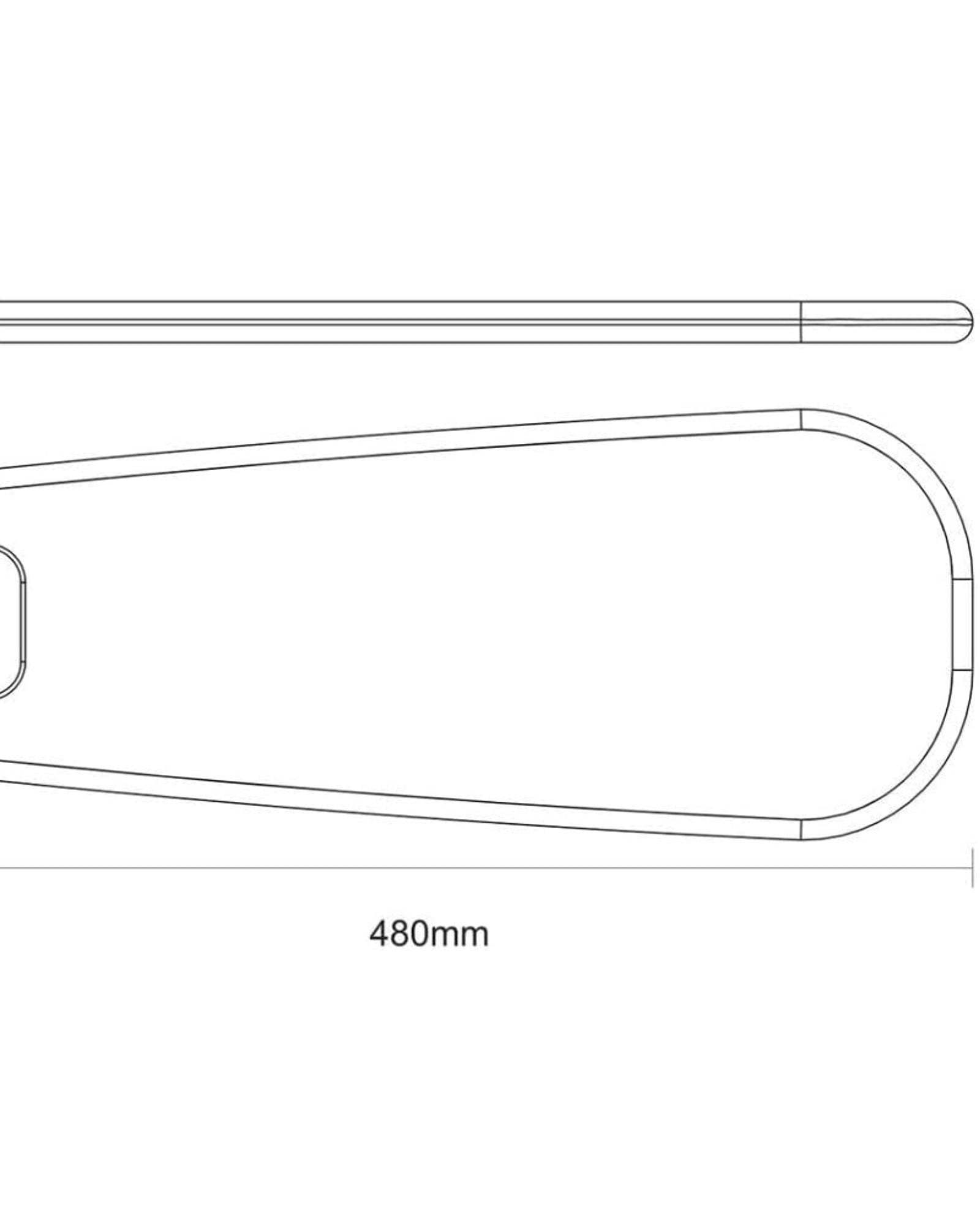 لوح تقديم ترامونتينا برازيل بروفانس، مقاس 48×19 سم، مصنوع من خشب الساج، مطلي بزيت معدني