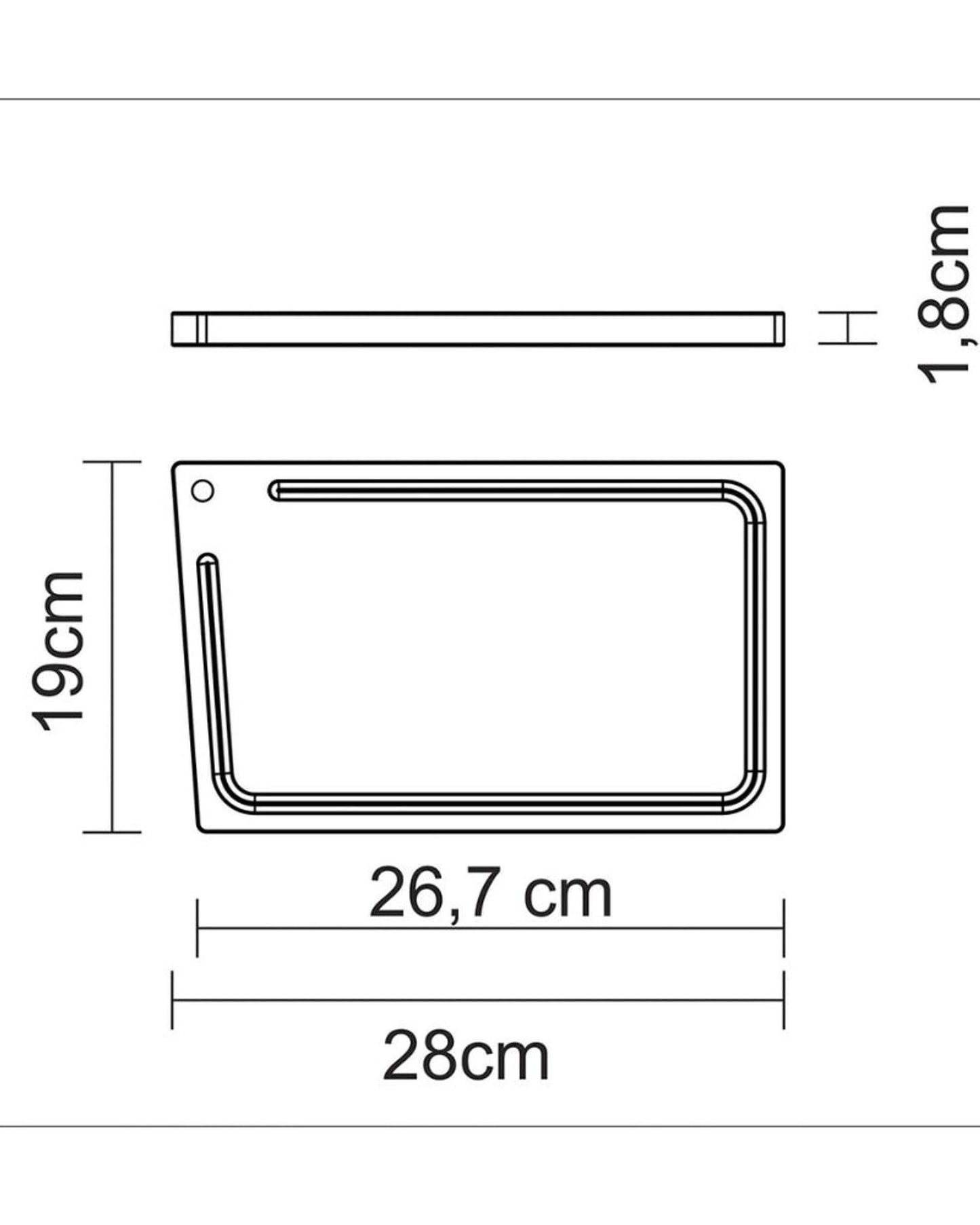 لوح تقطيع خشبي مستطيل من ترامونتينا بلمسة نهائية طبيعية