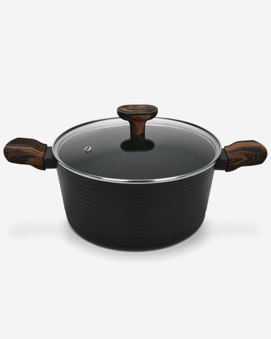 Fissman Non Stick Aluminium Stockpot Cuisine 20×10cm / 2.6L with Glass Lid