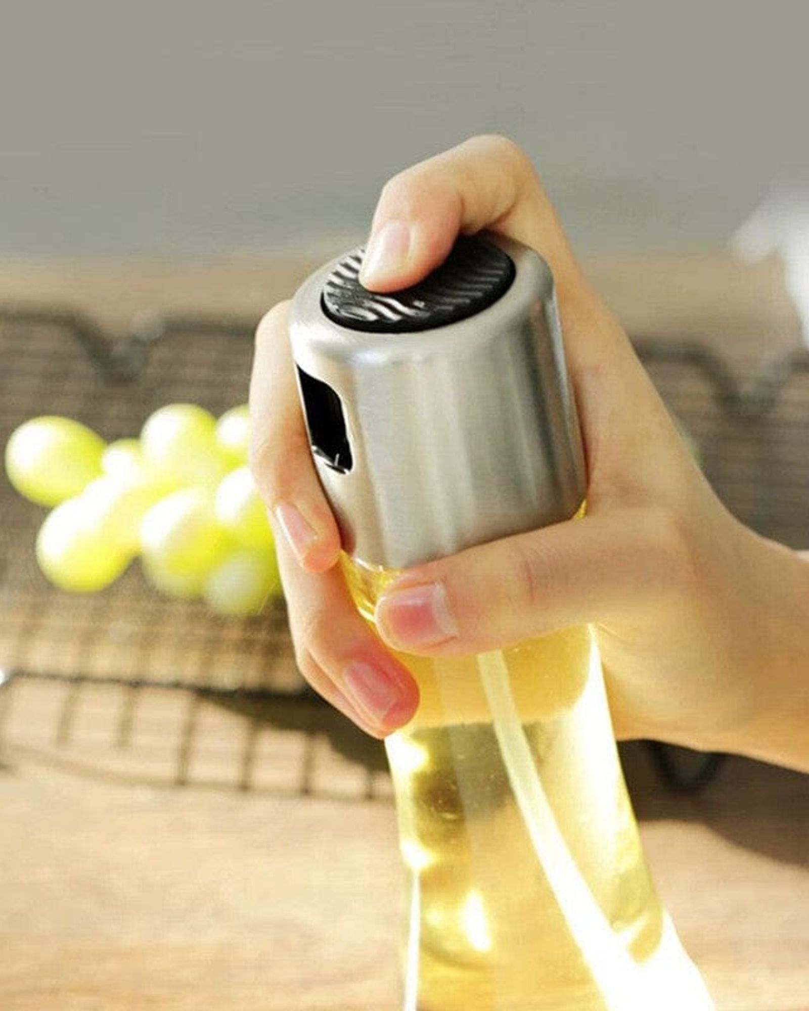 زجاجة زيت أو خل فيسمان سعة 180 مل مع بخاخ زجاجي