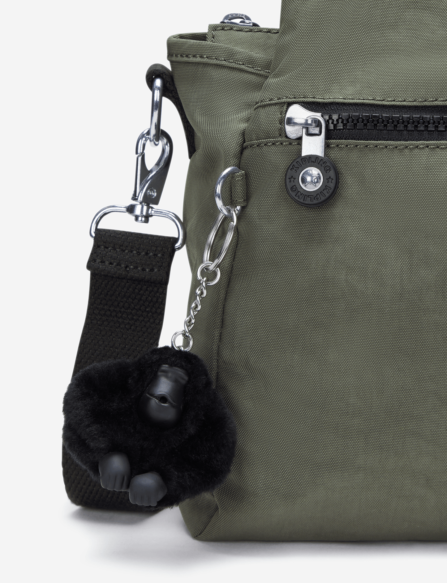 حقيبة كتف KIPLING Elysia Green Moss متوسطة (مع حزام كتف قابل للإزالة) 43791-88D