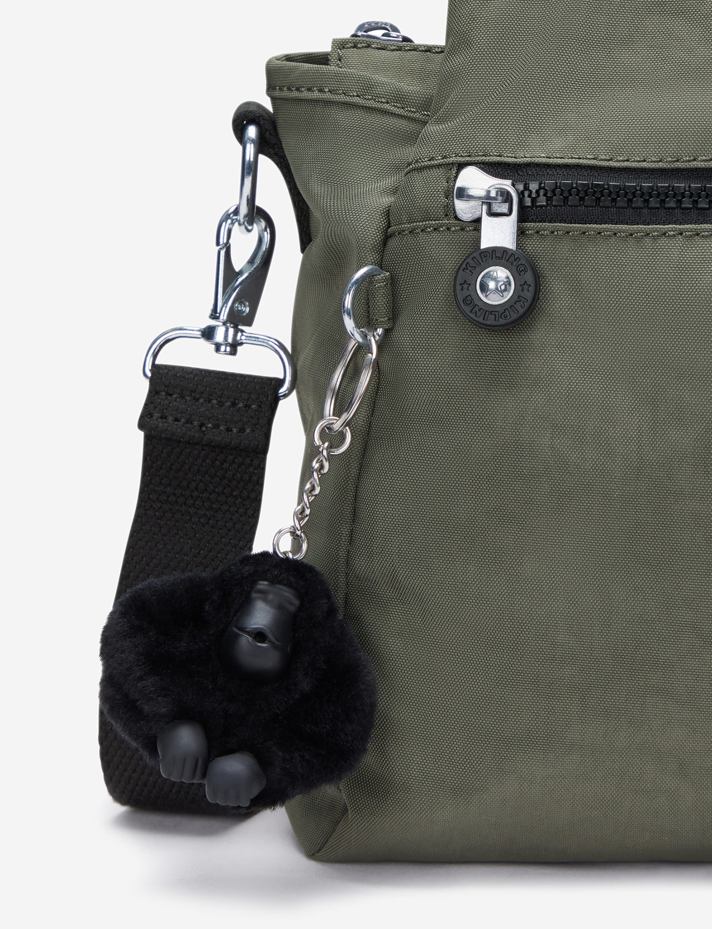 حقيبة كتف KIPLING Elysia Green Moss متوسطة (مع حزام كتف قابل للإزالة) 43791-88D