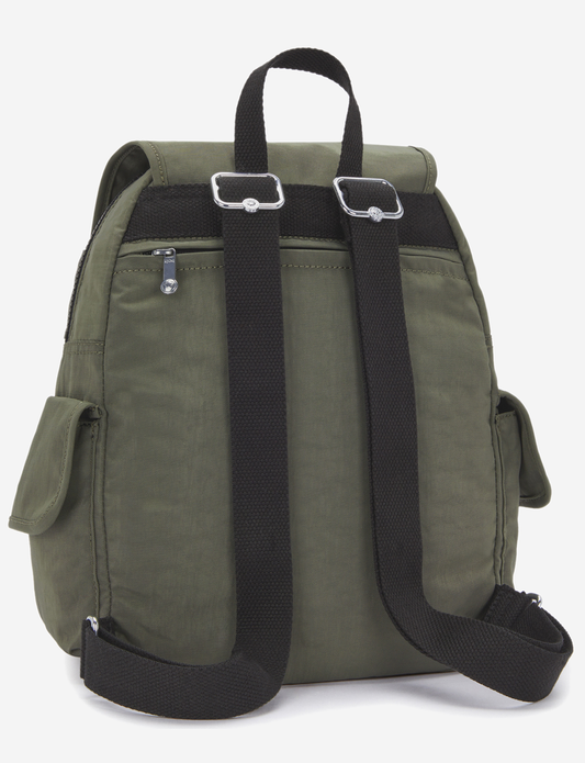 KIPLING City Pack S Green Moss حقيبة ظهر صغيرة 15635-88D