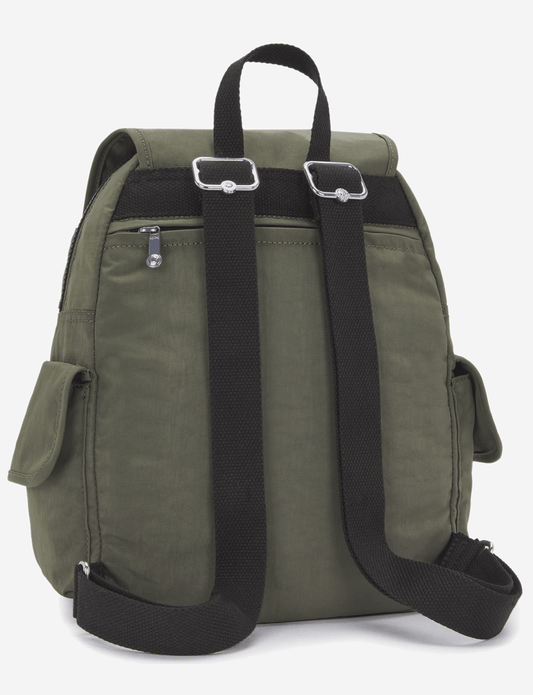 KIPLING City Pack S Green Moss حقيبة ظهر صغيرة 15635-88D