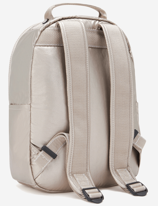 KIPLING Seoul S Metallic Glow حقيبة ظهر صغيرة (مع جيب للكمبيوتر اللوحي) I3789-48I