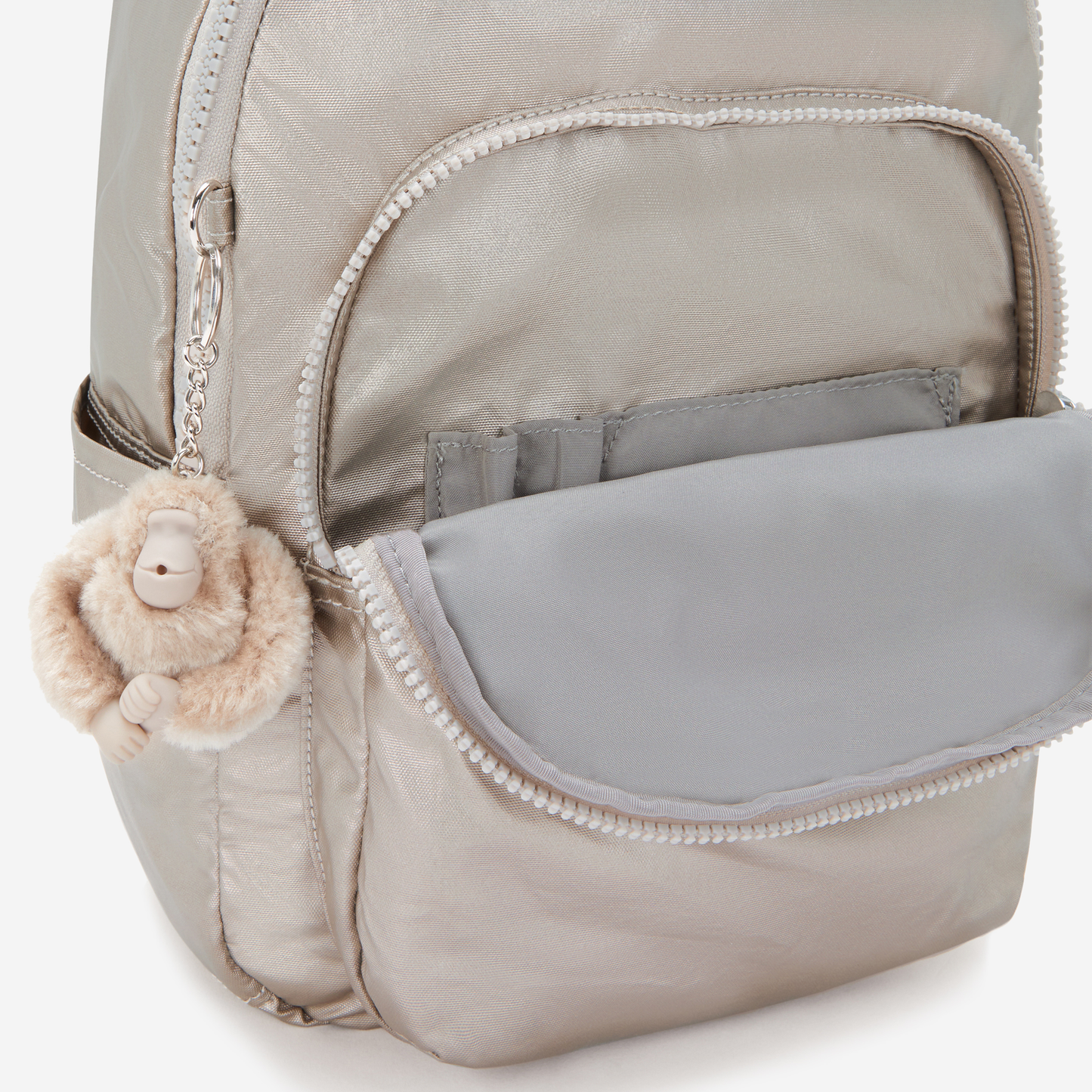 KIPLING Seoul S Metallic Glow حقيبة ظهر صغيرة (مع جيب للكمبيوتر اللوحي) I3789-48I