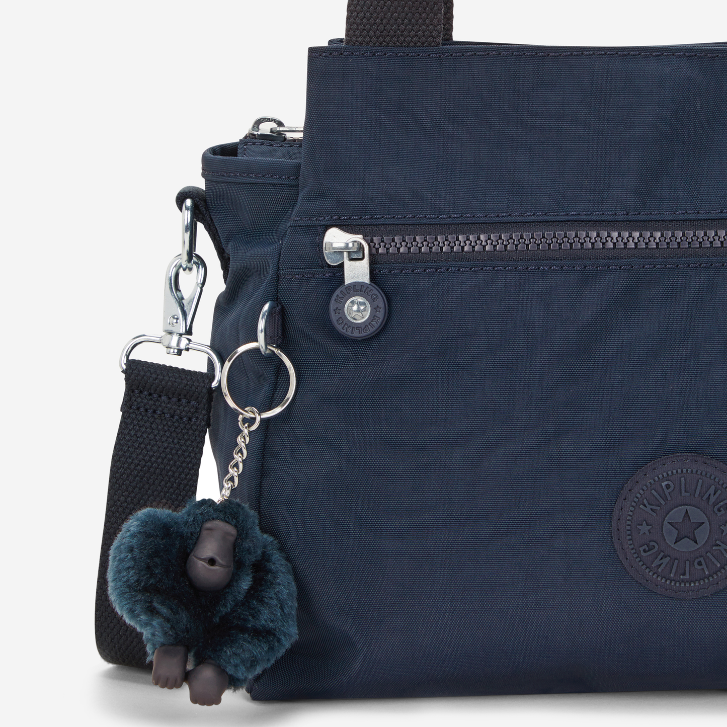 KIPLING Elysia Blue Bleu حقيبة كتف متوسطة 2 (مع حزام كتف قابل للإزالة) 43791-96V