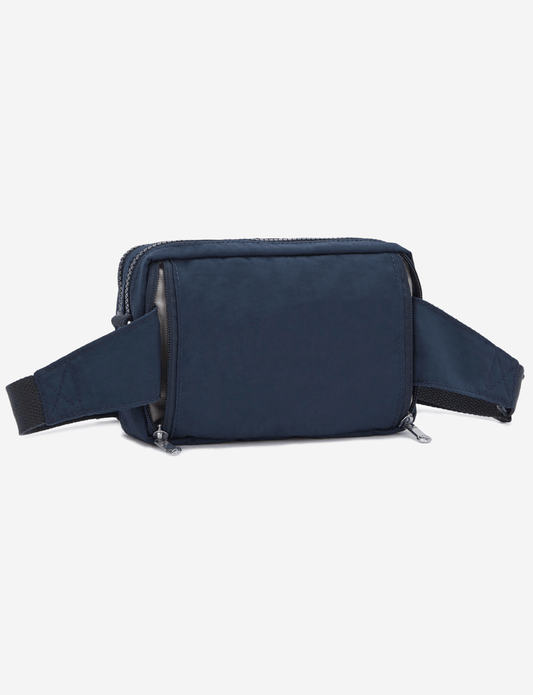 KIPLING Abanu Multi Blue Bleu 2 حقيبة كروس صغيرة قابلة للتحويل إلى حقيبة خصر (مع حزام كتف قابل للإزالة) I3795-96V
