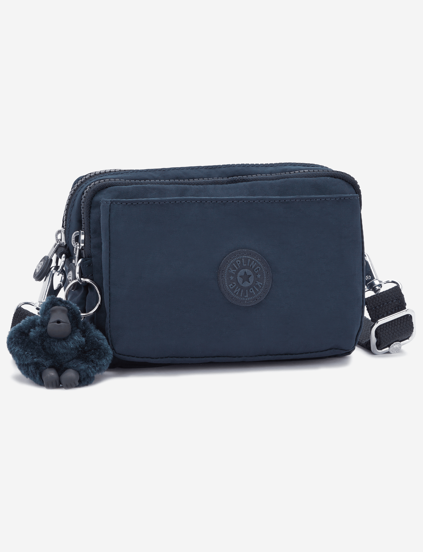KIPLING Abanu Multi Blue Bleu 2 حقيبة كروس صغيرة قابلة للتحويل إلى حقيبة خصر (مع حزام كتف قابل للإزالة) I3795-96V