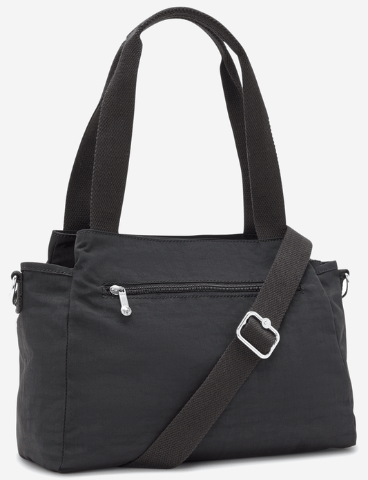 KIPLING حقيبة كتف Elysia سوداء متوسطة (مع حزام كتف قابل للإزالة) 43791-P39