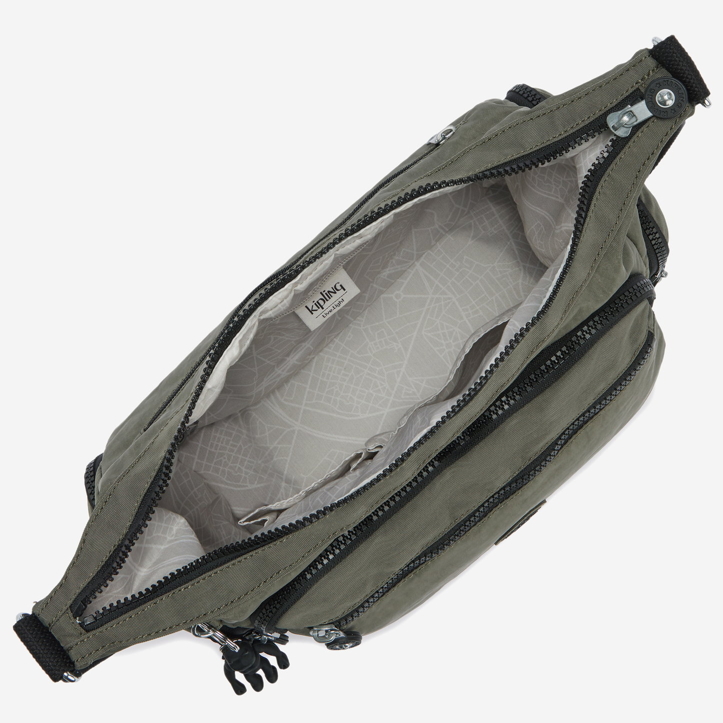 KIPLING Gabbie Green Moss Large crossbody 15255-88D