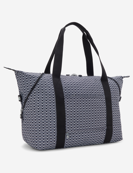 KIPLING Art M Signature Print حقيبة حمل كبيرة I6004-DD2