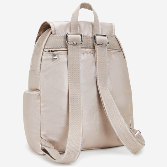 حقيبة ظهر صغيرة KIPLING City Zip S Metallic Glow I5634-48I