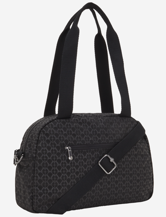 KIPLING Cool Defea Signature Emb حقيبة كتف متوسطة (مع حزام كتف قابل للإزالة) I6017-K59