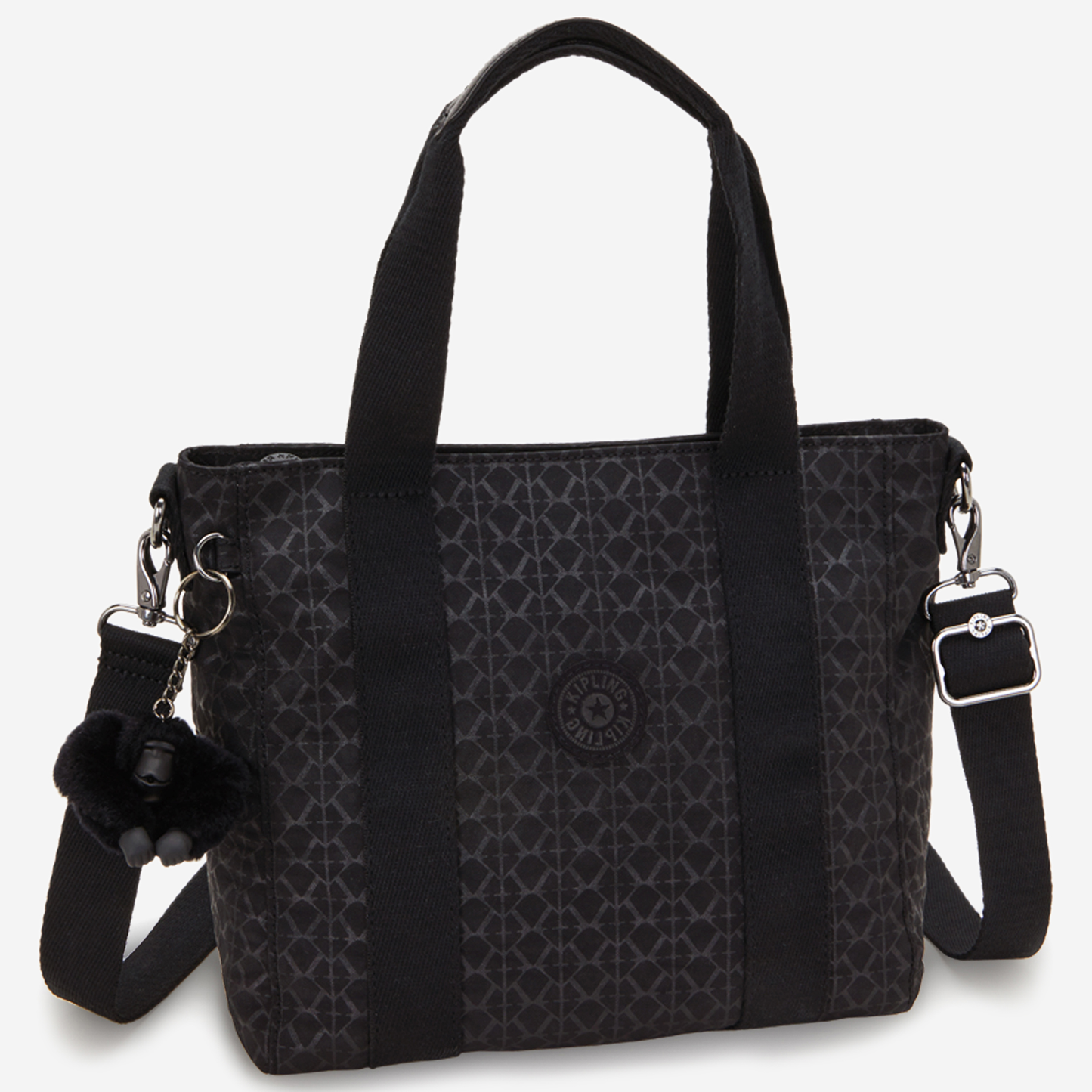 KIPLING حقيبة يد صغيرة Asseni Mini Signature Emb (مع حزام كتف قابل للإزالة) I3572-K59