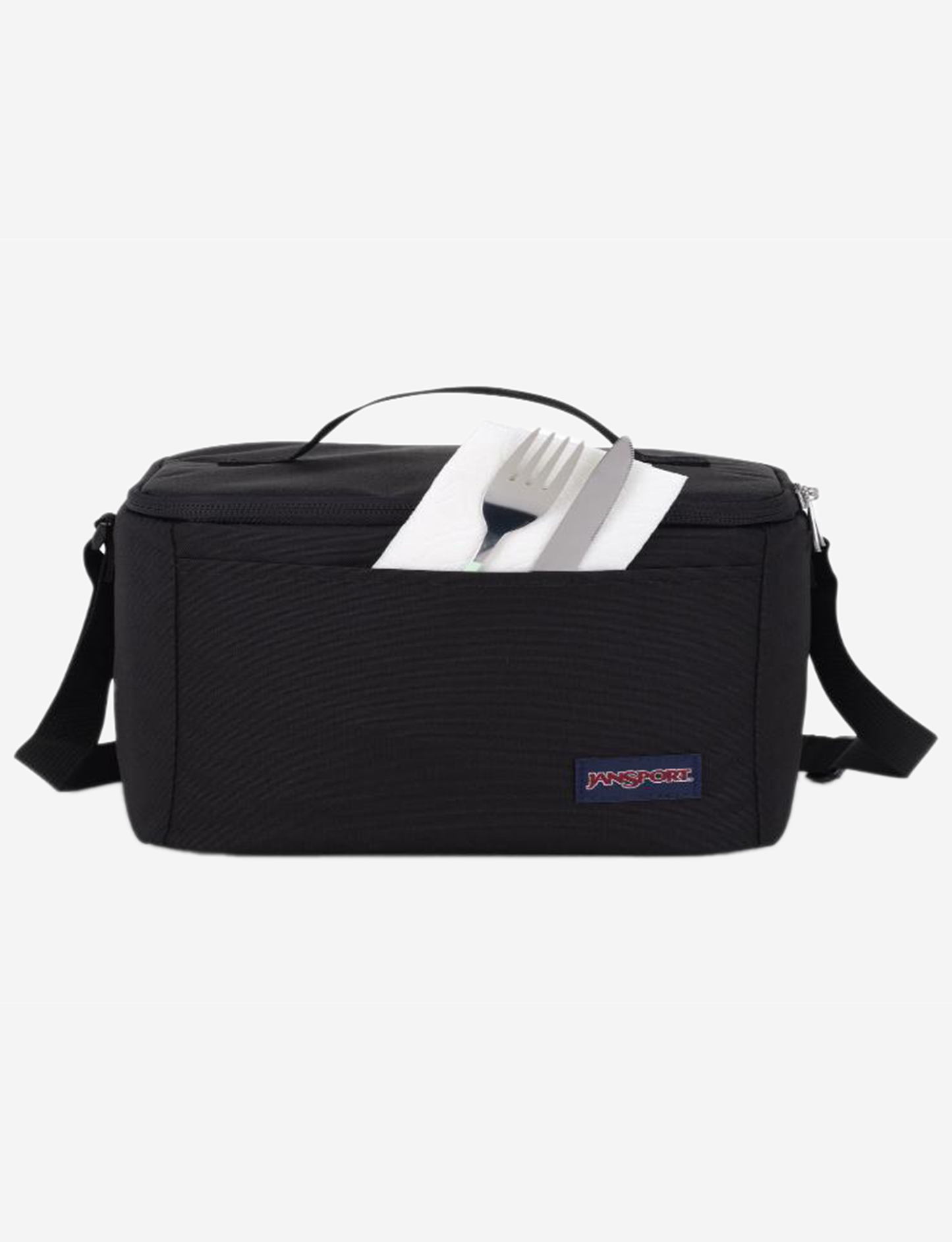 حقيبة غداء جان سبورت سوبر سناك الكبيرة المعزولة باللون الأسود