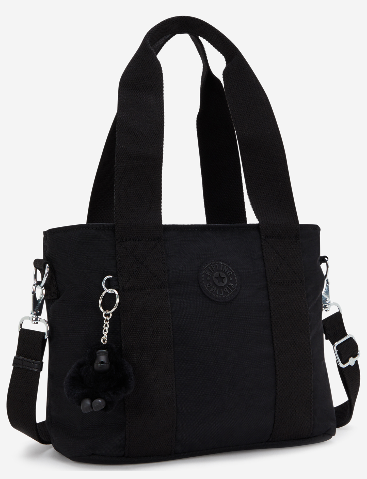 KIPLING مينتا أم أب باللون الأسود نوار حقيبة حمل متوسطة (مع حزام كتف قابل للإزالة) I8642-P39