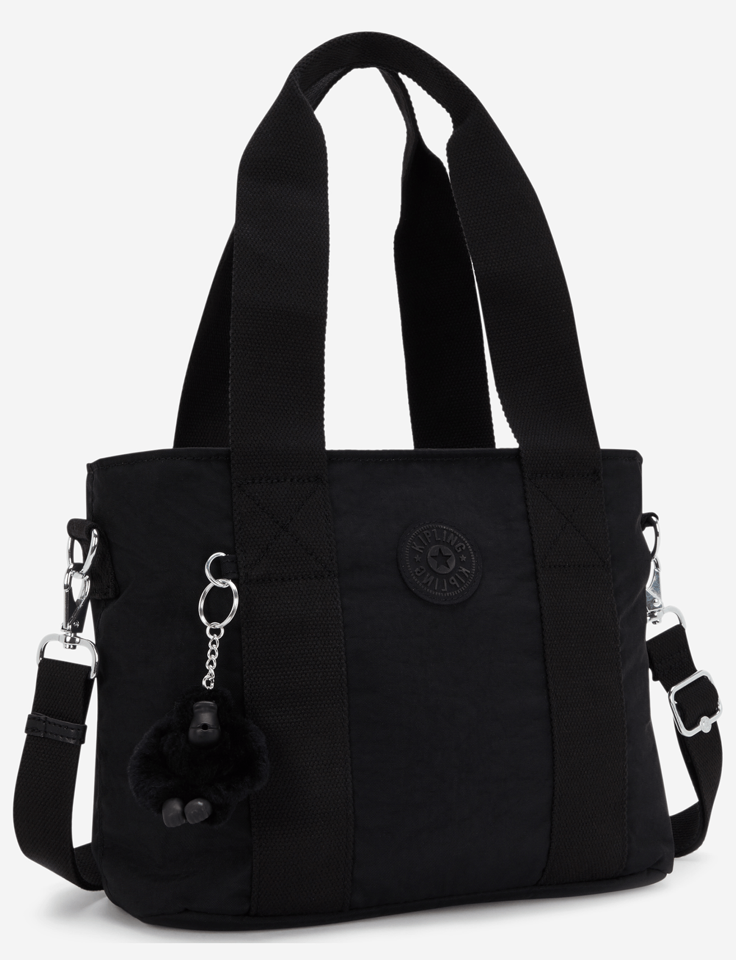 KIPLING مينتا أم أب باللون الأسود نوار حقيبة حمل متوسطة (مع حزام كتف قابل للإزالة) I8642-P39