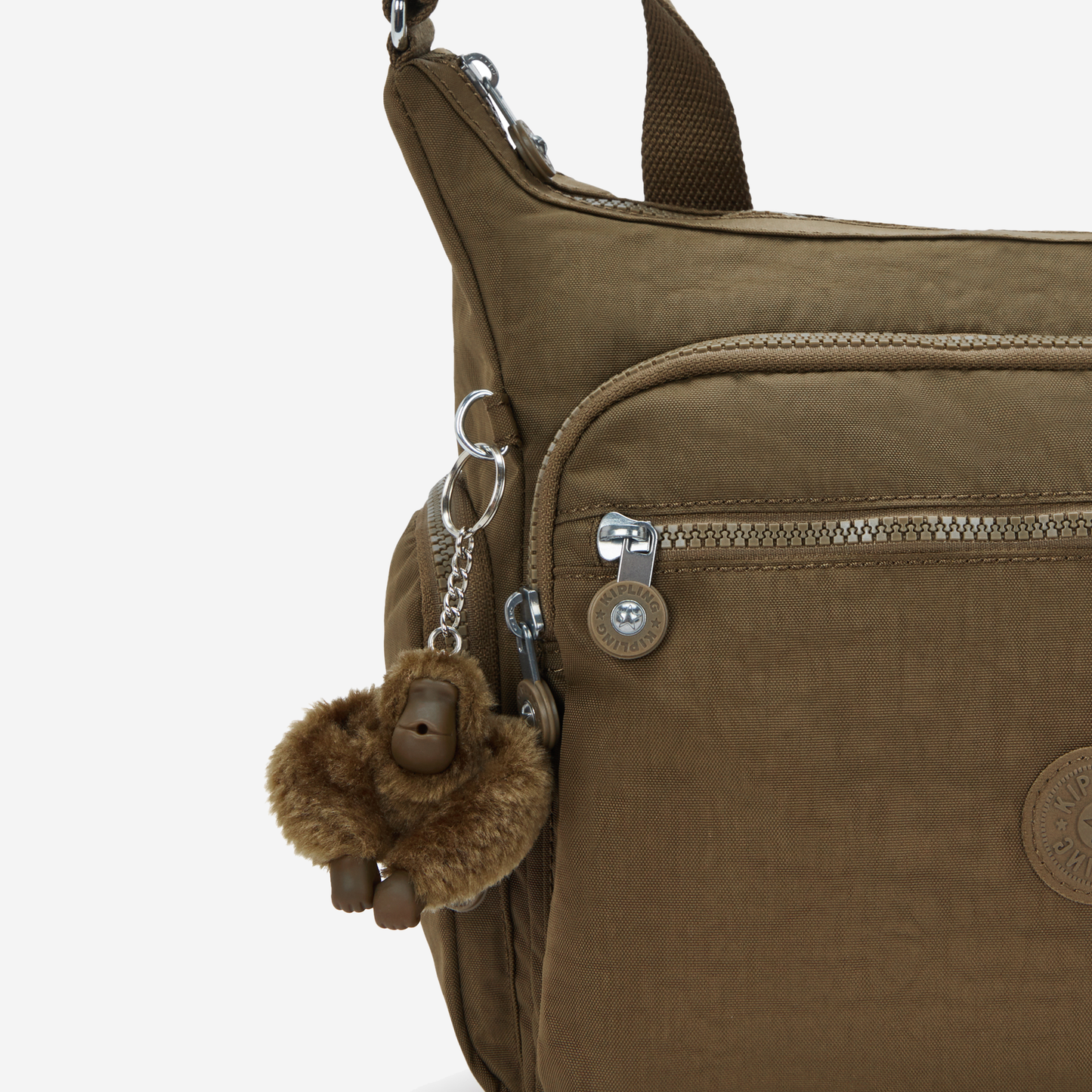 KIPLING Gabbie Smooth كاكي حقيبة كروس كبيرة 15255-1NA