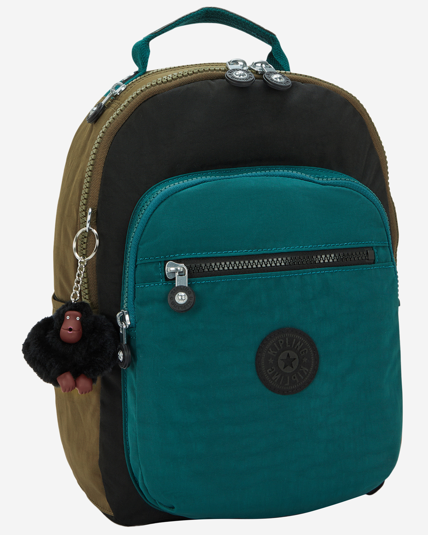 Kipling Seoul S Black Khaki Bl Small Backpack (with Tablet Compartment) I4345-5FY