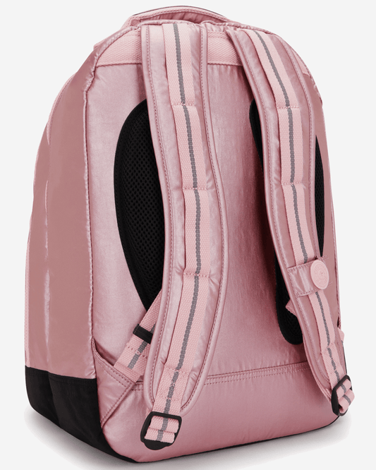 حقيبة ظهر كبيرة من Kipling طراز Class Room Bronze Pink Met مع حيز للحاسوب المحمول I5213-3MD