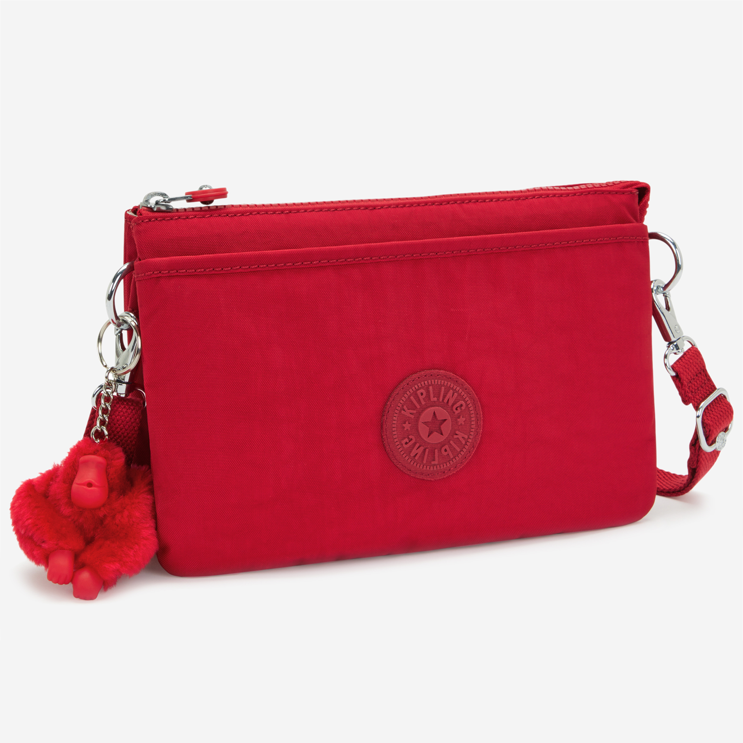 حقيبة كروس صغيرة KIPLING Riri باللون الأحمر الياقوتي (مع حزام كتف قابل للإزالة) I7590-1NW