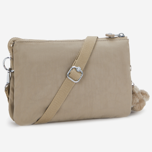 Kipling Riri Soft Taupe حقيبة كروس صغيرة (مع حزام كتف قابل للإزالة) I7590-4PW