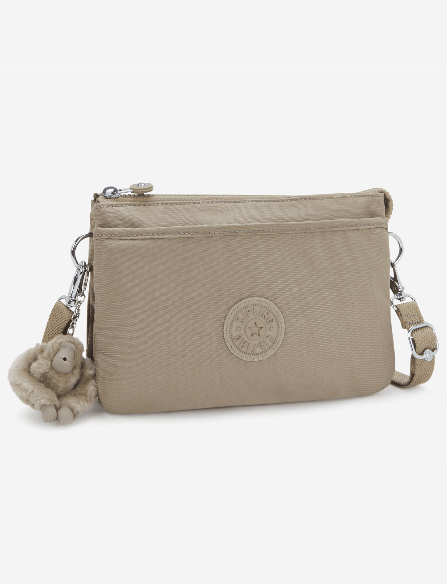Kipling Riri Soft Taupe حقيبة كروس صغيرة (مع حزام كتف قابل للإزالة) I7590-4PW
