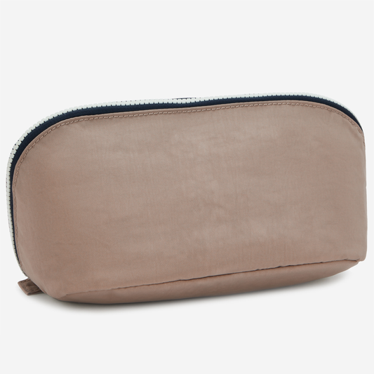 KIPLING ميركو إم شنطة مستحضرات تجميل كبيرة بلون رمادي ترابي ناعم I3401-7ML