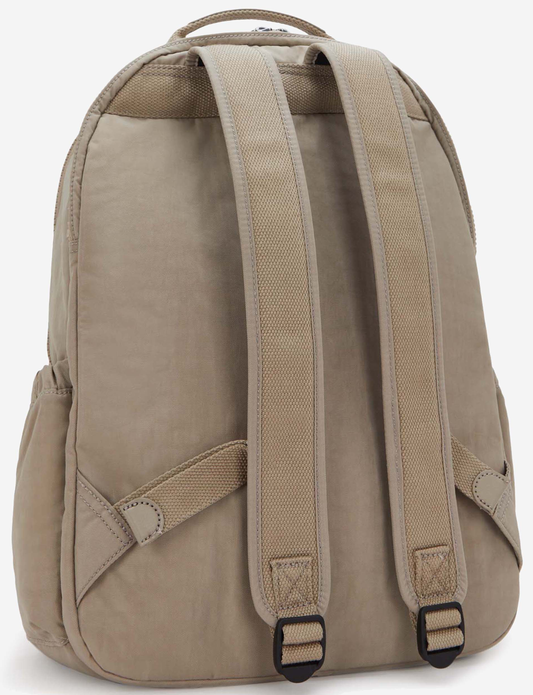 حقيبة ظهر KIPLING Seoul Lap Large باللون الرمادي الفاتح (مع جيب للكمبيوتر المحمول) I2969-4PW