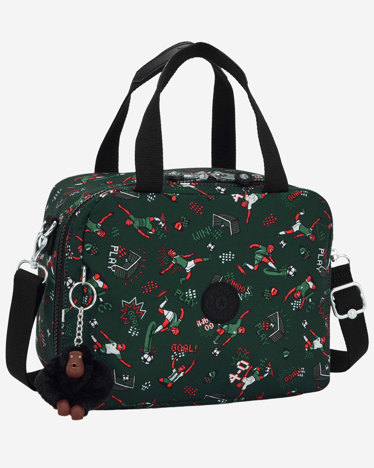 شنطة غداء كبيرة ترولي كم ذراع بعجلات I2989-2KT من Kipling Miyo Soccer Prt