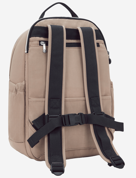 KIPLING Seoul Cabin حقيبة سفر كبيرة ناعمة باللون البني المائل للرمادي (مع جيب للكمبيوتر المحمول) I9986-7ML