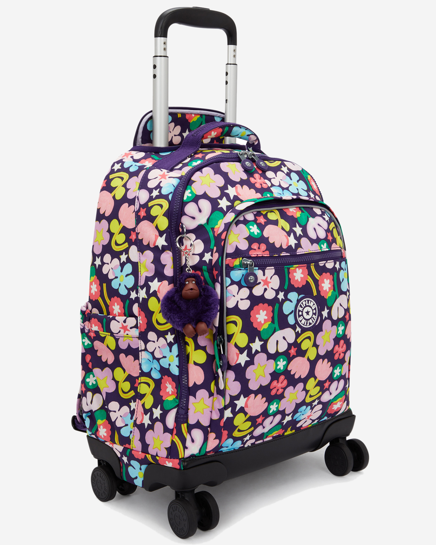 Kipling New Zea Fairy Flower Large Wheeled Backpack with Laptop Compartment I4674-9MO