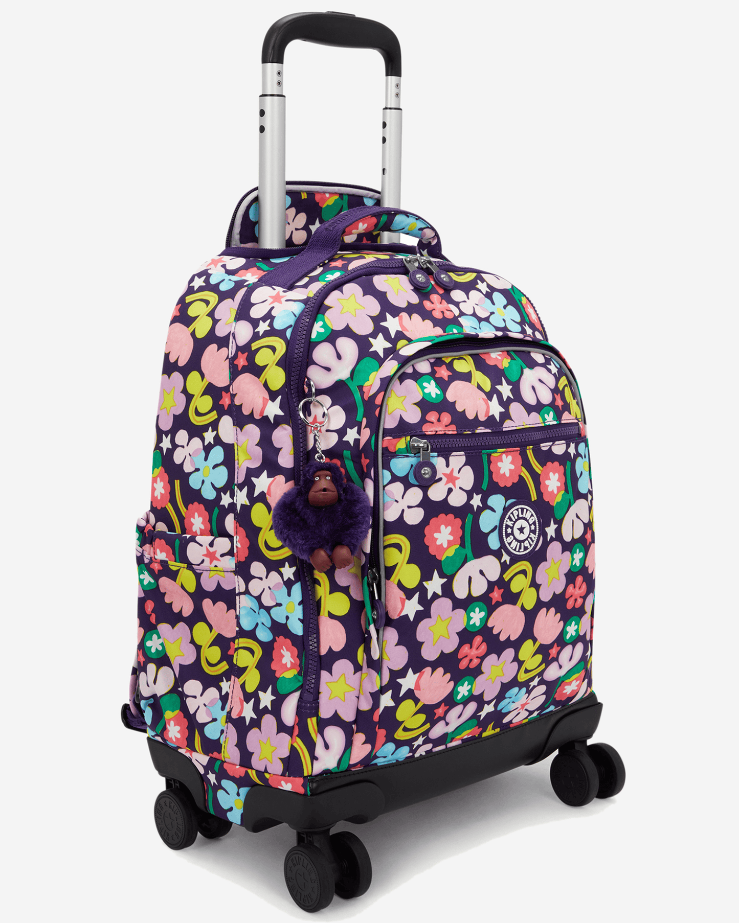 Kipling New Zea Fairy Flower حقيبة ظهر كبيرة بعجلات مع قسم للكمبيوتر المحمول I4674-9MO