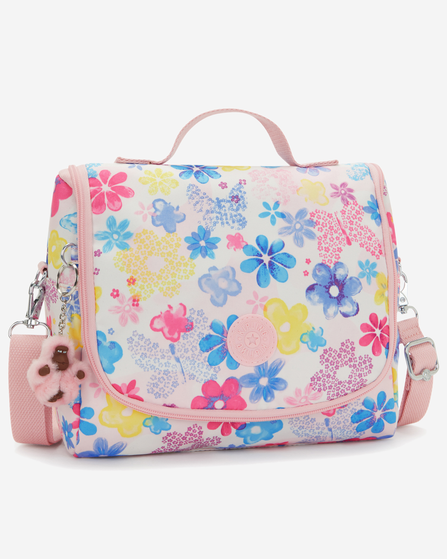 Kipling New Kichirou Flower Stamp Large LunchBag with Trolley Sleeve I5749-8EM